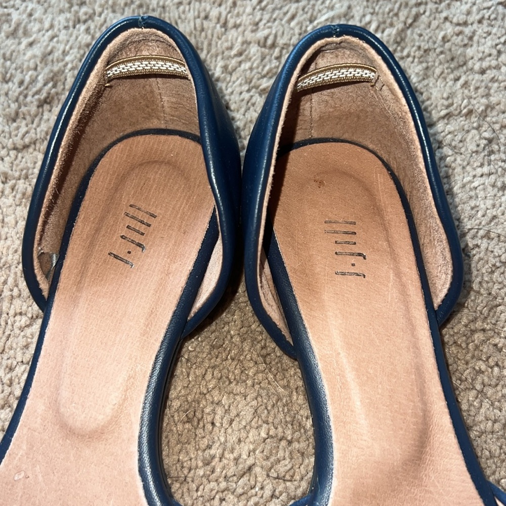 J. Jill Lynne Slingback Ballet Flats, Navy Suede/ Leather [Size 6.5] - Picture 3 of 9